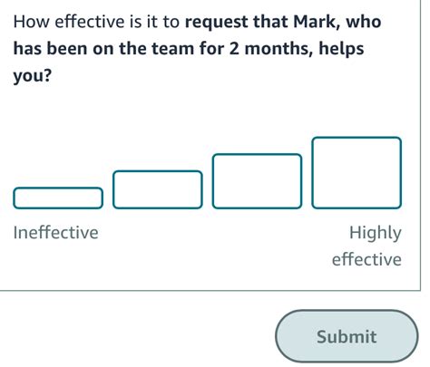 Something similar to this. . How effective is it to request that mark who has been on the team for 2 months helps you